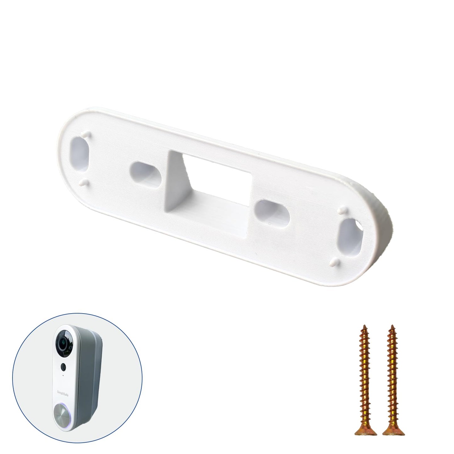 Video Doorbell Wedge Mount Bracket Compatible with SimpliSafe - Simplisafe Doorbell Bracket - 30 Degree Adjustable Viewing Angle - for Home Entry