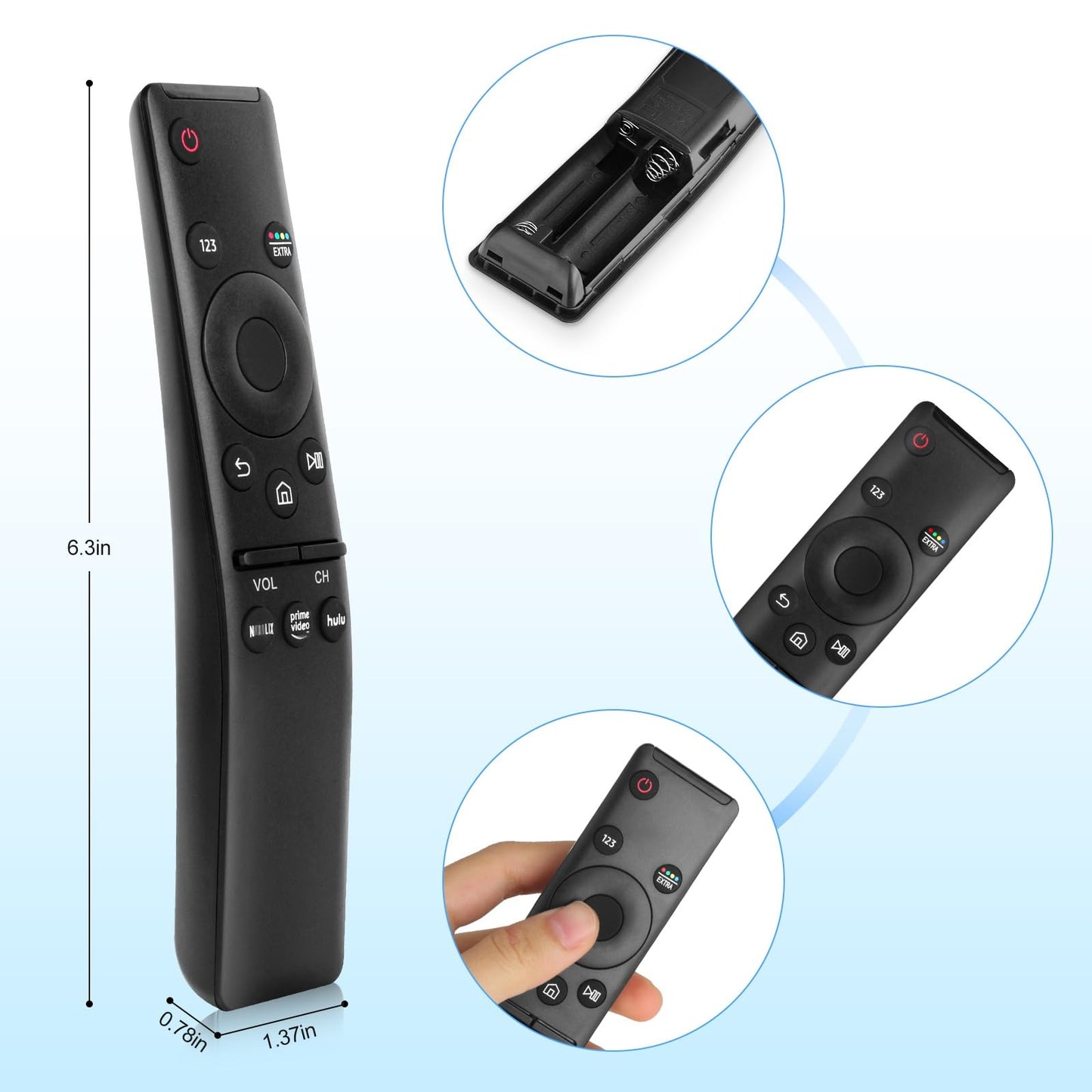 Universal Smart Tv Remote Control for Samsung LCD LED UHD HDR QLED SUHD Frame Curved HDTV 4K 8K 3D Smart TVs