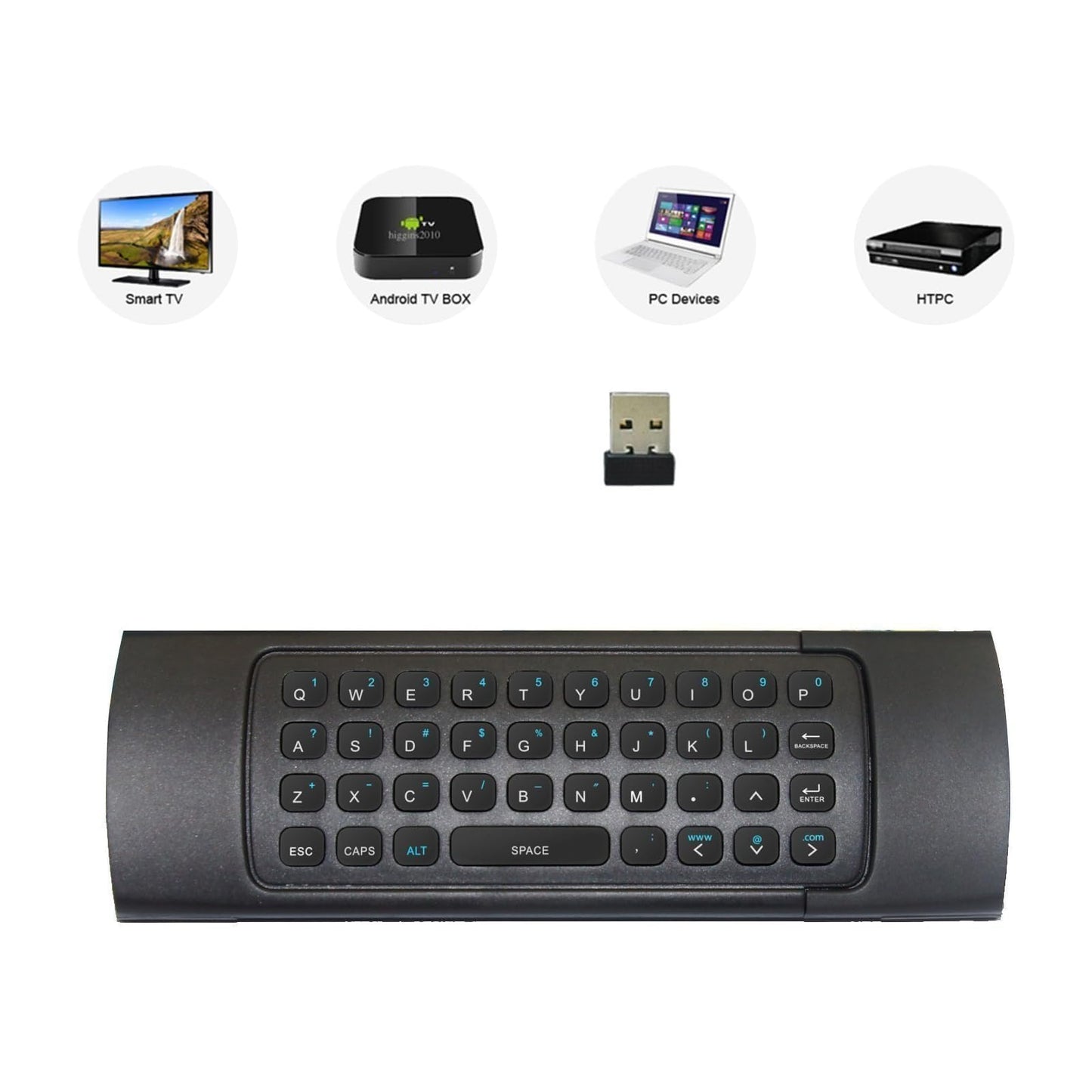 Rii MX3 Multifunction 2.4G Fly Mouse Mini Wireless Keyboard & Infrared Remote Control & 3-Gyro + 3-Gsensor for Google Android Smart TV, IPTV, HTPC