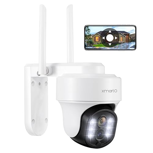 xmartO 10X Zoom Security Camera, 6MP HD Wireless PTZ Home Security System for Indoor Outdoor Surveillance, Security Camera System with Auto Tracking