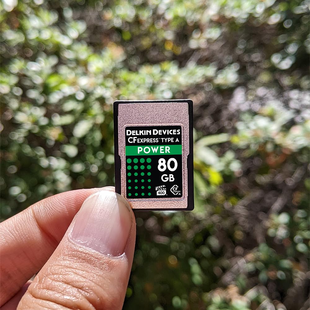 Delkin Devices 80GB Power CFexpress Type A VPG-400 Memory Card - DCFXAPWR80, Silver