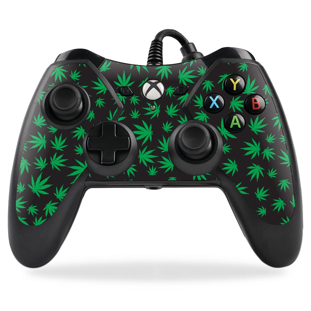 MightySkins Skin Compatible with PowerA Pro Ex Xbox One Controller case wrap Cover Sticker Skins Marijuana