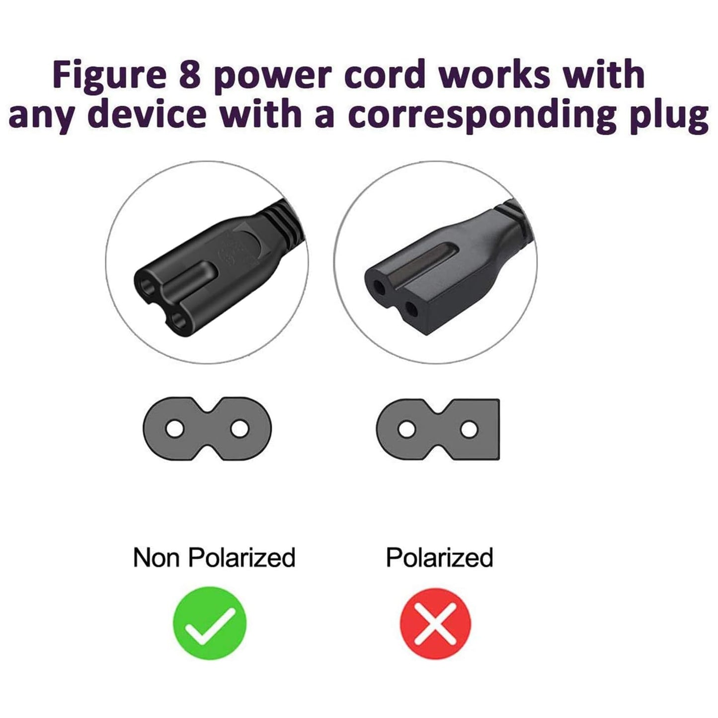 8FT Printer AC Power Cord Cable Replacement for HP OfficeJet Pro 4650 6978 8035 8025 8600 9015 8710 4630 8028 8020 8720 9025 8610 5212