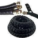 Spiral Wrap Cable Protector 2" OD x 10' Pre-Cut Lengths - Safe Hose Protector to Avoid Wear and Extend Life for Hydraulic Pneumatic Hoses