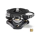 RAUBAY Tripod Leveler Stand for Seestar S50, ±6° Precision Adjustable Leveling Base with Detachable Magnetic Bubble Level, CNC Aluminum 3/8” Mount