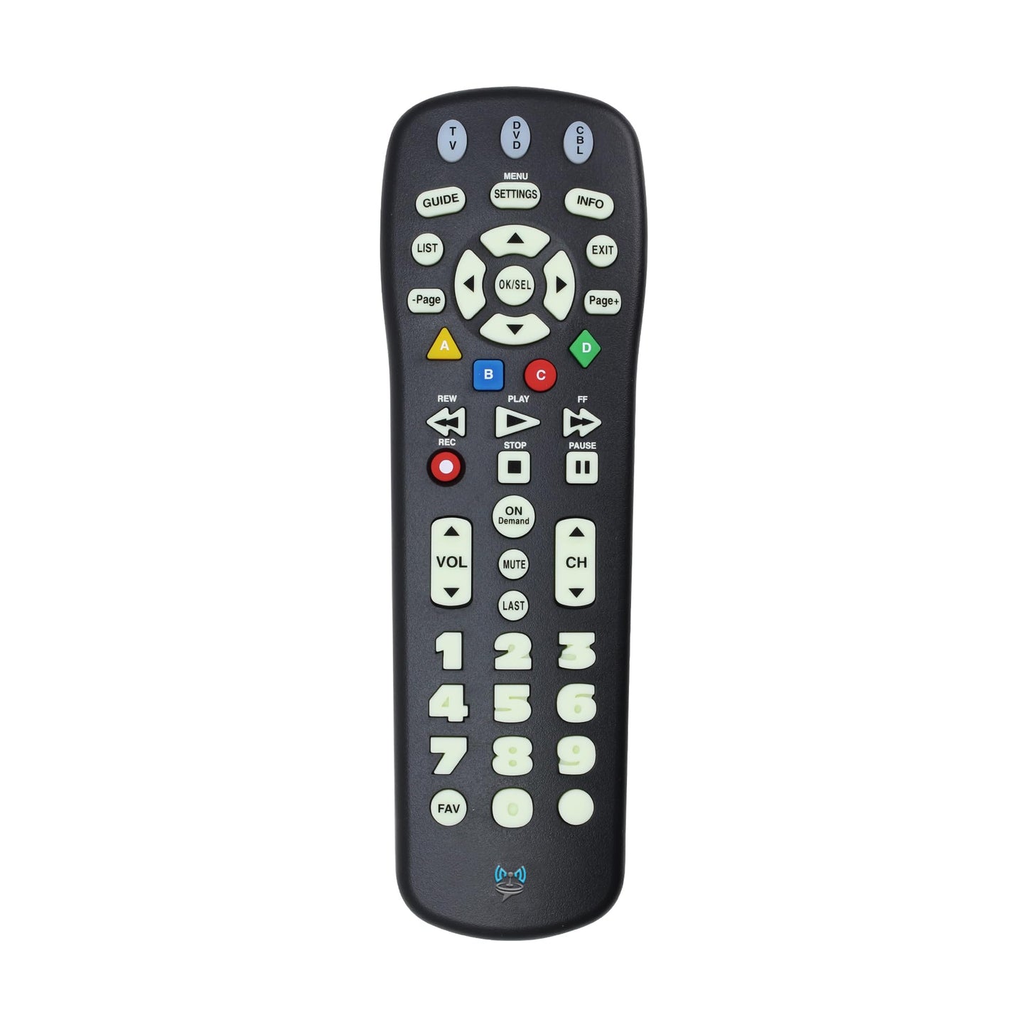 SatelliteSale TV Remote Control UR3-SR3S Big Button Remote Control Replacement for Spectrum Set-top Cable Boxes