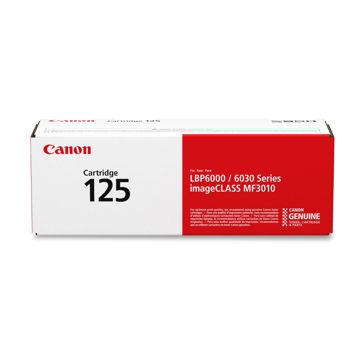 Canon Genuine 125 Black Toner Cartridge Compatible with MF3010, MF3010 VP, LBP6000, LBP6030w