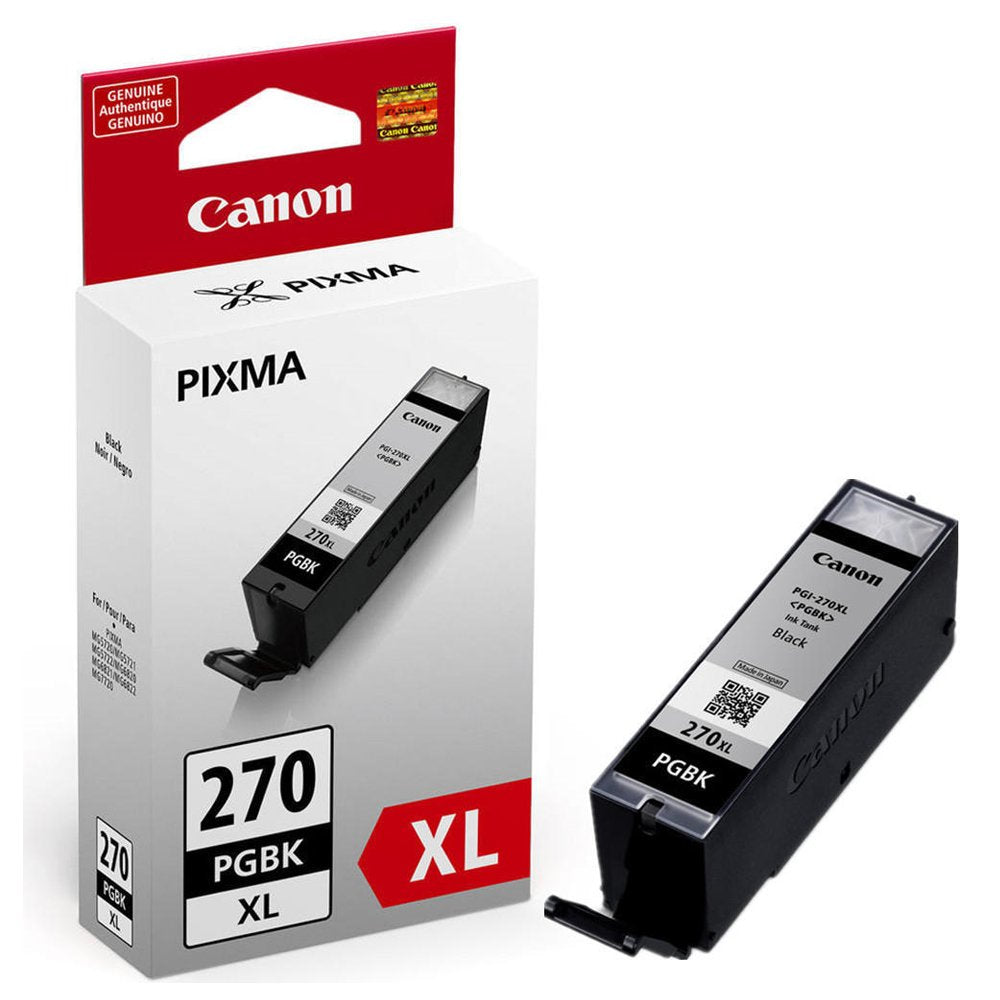 Canon 0319C001 (PGI-270XL) High-Yield Ink Cartridge, Pigment Black - in Retail Packaging