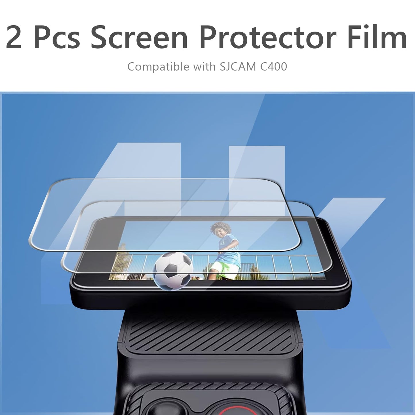 Colorato 2 Pcs Screen Protector Compatible with SJCAM C400, Premium Flexible Soft Film Compatible with SJCAM C400 Handheld Action Camera, Anti-Scratch