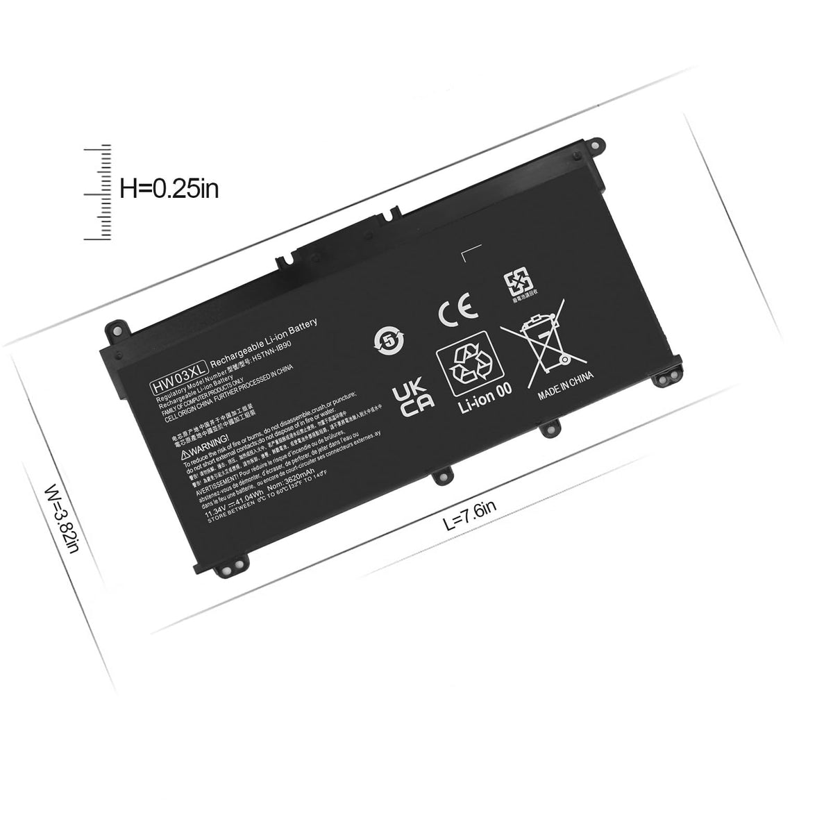 ESTENGPRO HW03XL L97300-005 Battery Replacement for HP Pavilion 15 15-EG 15-EH 15-eg0xxx 15-eg0073cl 15-eg0053cl 15-eg1053cl 15t-eg000 15-eh1xxx 17-CN