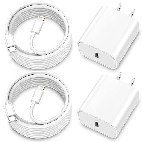 for iPhone Charger Fast Charging, MFi Certified USB C Wall Charger with 2Pack 6FT USB C to Lightning Cable, for iPhone Cable Fast Charging Compatible…