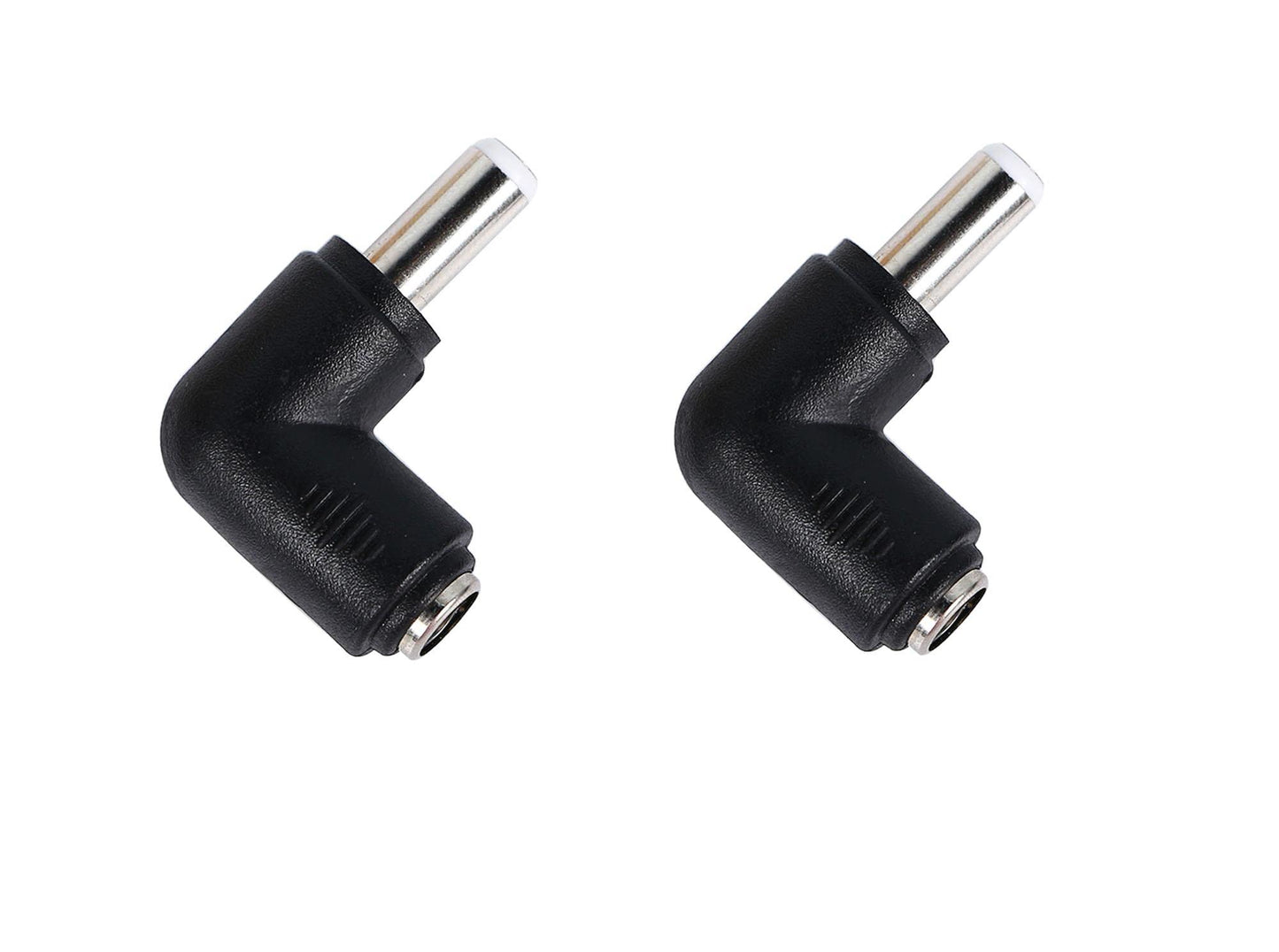 SHANFEILU DC Power Connector Adapter 90 Degree Angle DC5.5 x 2.5mm Male Plug to 5.5x2.1mm Female Jack Adapter Coupler DC 5521 Female to 5525 Male