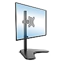 Mount-It! Monitor Stand for Desk, Freestanding Single Monitor Mount for 21.5-32" Screens, Height Adjustable VESA Stand with Tilt, Swivel & Rotation