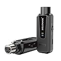 Melonare Plug on UHF 900MHz XLR Wireless Microphone Adapter, XLR Wireless Audio Transmitter & Receiver System, 164ft Range, +48V Phantom Power for