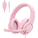 DIWUER Gaming Headset for Xbox One, PS4, PS5, Nintendo Switch, Bass Surround and Noise Cancelling 3.5mm Over Ear Headphones with Mic for Laptop PC