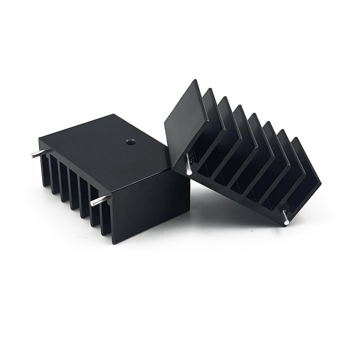 Awxlumv 6PCS TO-220 Aluminum Heatsink for MOS Tube Triode 0.98 x 1.42 x 0.63 inch / 25x36x16mm, TO-220 Heat Sink with 2 Support Pin for Cooling MOSFET
