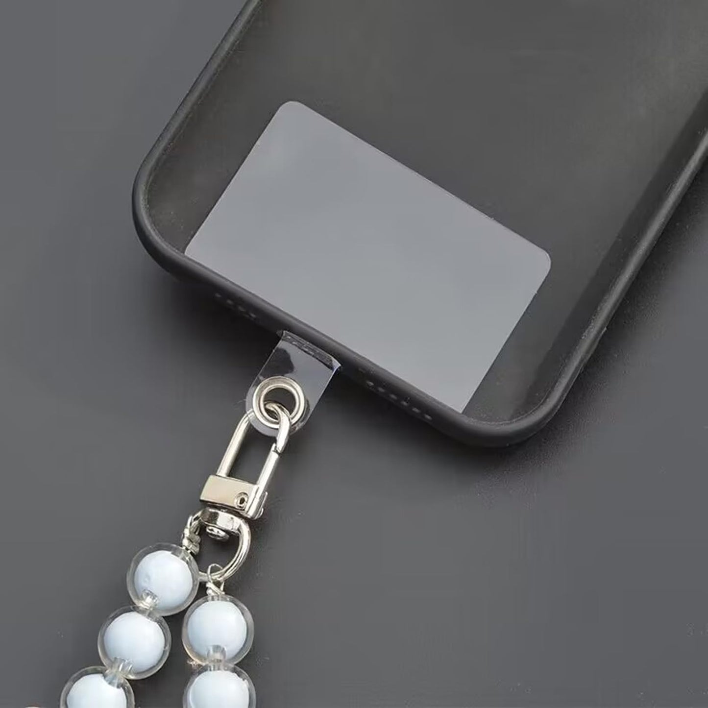 UtySty 25 Pack Phone Tether Tab Transparent Phone Lanyard Tabs Replacement Phone Lanyard Patch Without Adhesive Pads Patches for Hand Wrist Strap