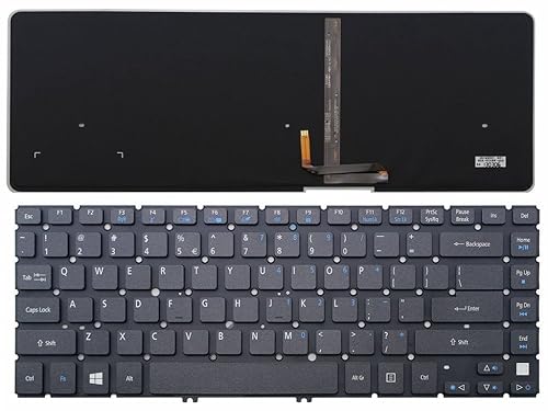 New US Layout Backlit Black Laptop Keyboard (with Frame) Replacement for Acer Aspire V5-431 V5-431G V5-431P V5-431PG V5-471 V5-471G V5-471P V5-471PG