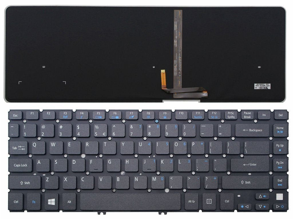 New US Layout Backlit Black Laptop Keyboard (with Frame) Replacement for Acer Aspire V5-431 V5-431G V5-431P V5-431PG V5-471 V5-471G V5-471P V5-471PG