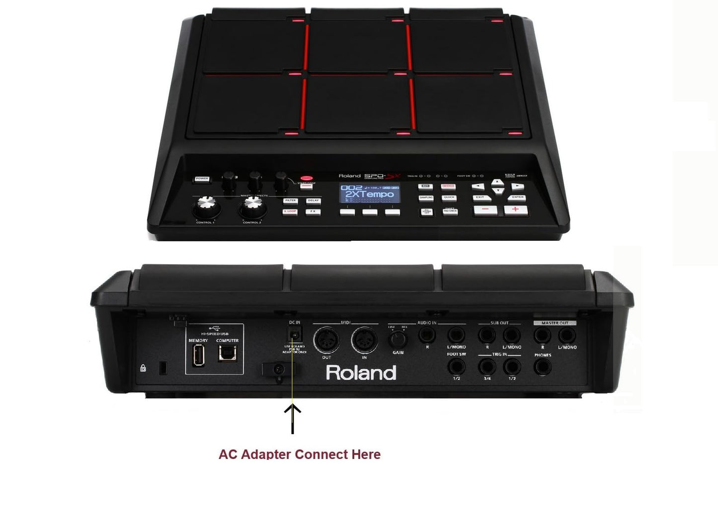 AC Adapter - Power Supply Compatible with Roland SPD-SX Sampling Percussion Pad
