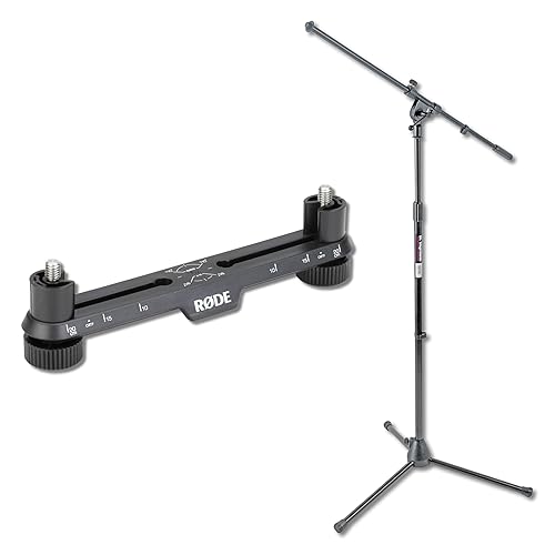 Rode SB20 Stereo Array Spacing Bar with On-Stage MS7701B Tripod Microphone Stand