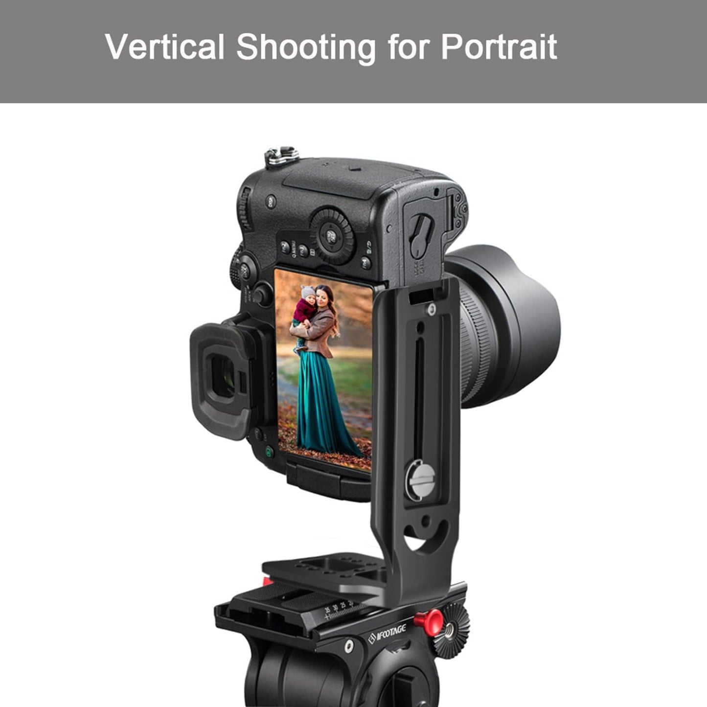 DSLR Camera L Bracket Vertical Horizontal Switching Tripod Quick Release Plate Compatible with Canon Nikon Sony DJI Osmo Ronin Zhiyun Stabilizer