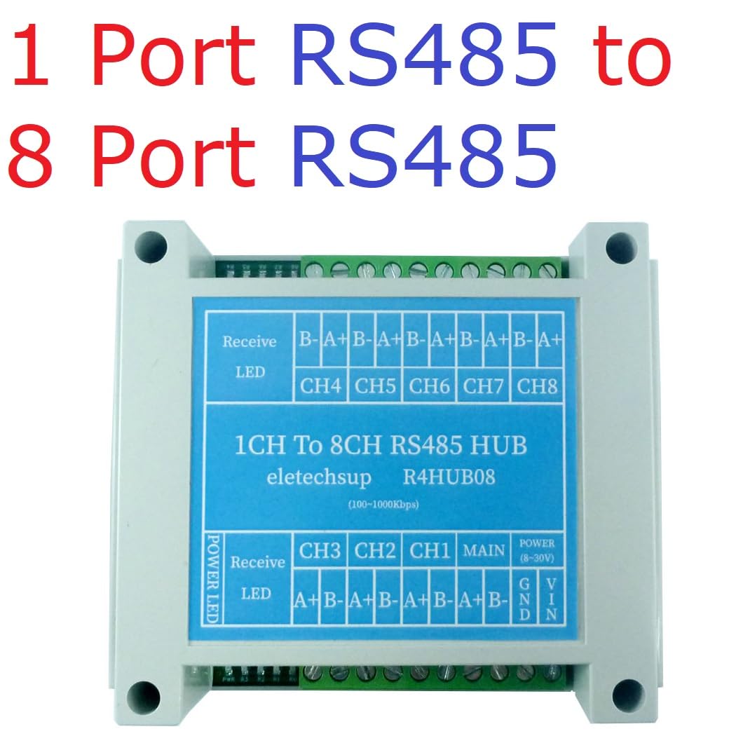 8 Port RS485 Hub Industrial Grade 485 Bus Repeater Serial Port Signal Amplifier