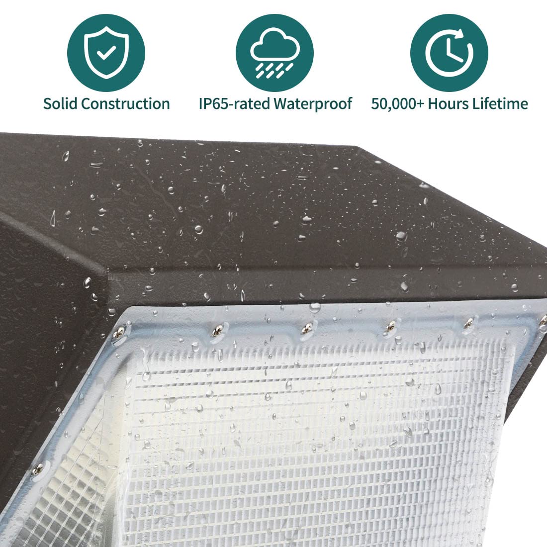 kadision LED Wall Pack with Dusk-to-Dawn Photocell, 60W 7800lm 5000K 100-277V IP65 Waterproof Outdoor Wall Light Fixture, 150-200W HPS/MH Replacement
