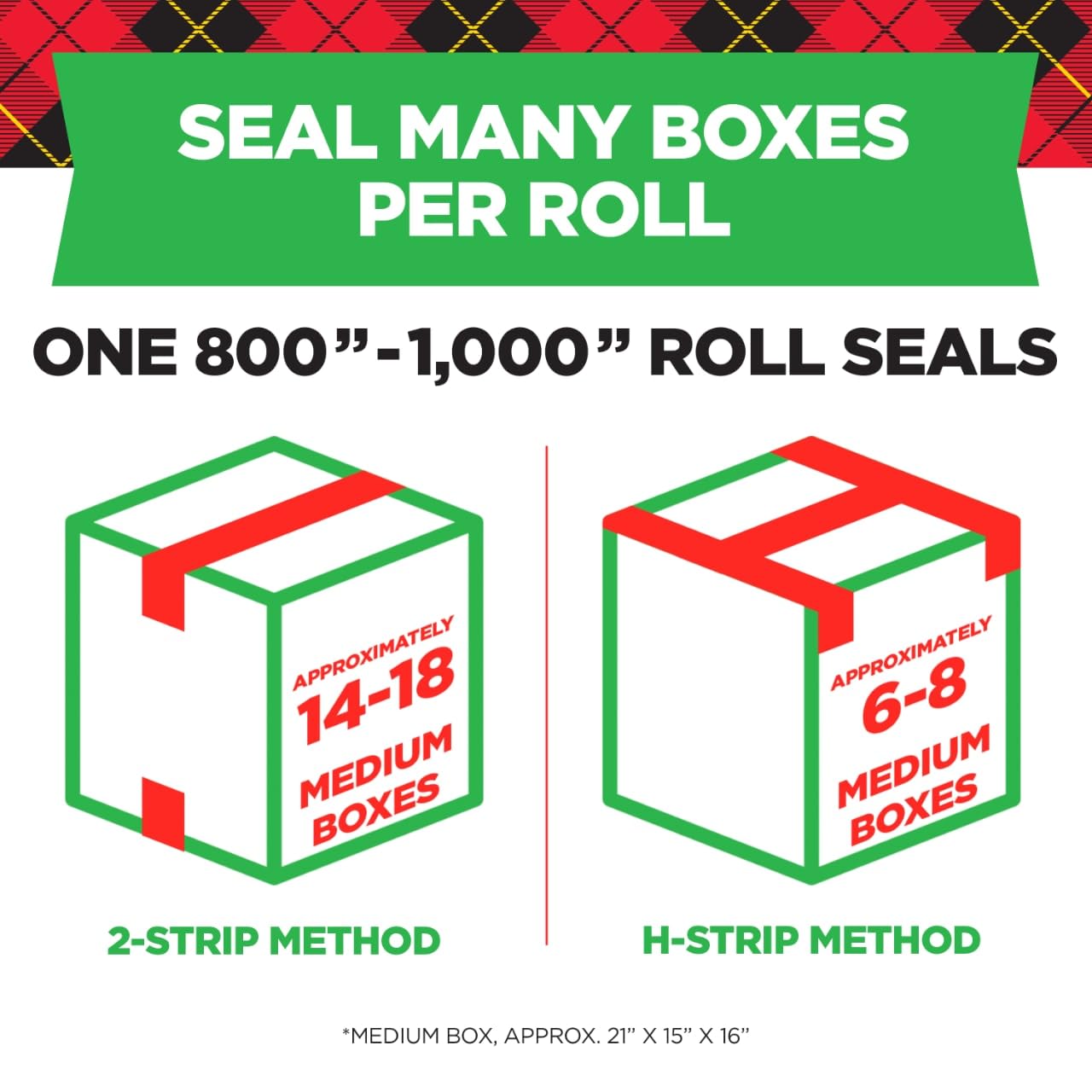 Scotch Tough Grip Moving Packing Tape, Clear, Moving Tape that Secures Boxes up to 80 Pounds, 1.88 in. x 22.2 yd., 6 Tape Rolls with Dispensers