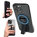 KISS GRIPS Phone Grip for MagSafe, Holder, Loop, and Kickstand - Ultra-Thin Dual Magnetic 360° Spin Tripod, Selfie Stick, Phone Stand - Wireless