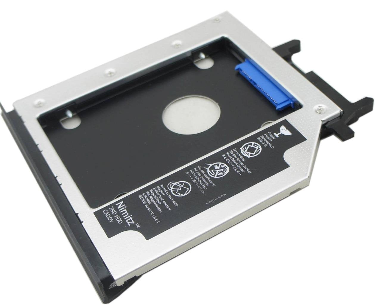Nimitz 2nd HDD SSD Hard Drive Caddy Compatible with Lenovo Ideapad Y500 Y510p with Bracket Replace Graphics Card