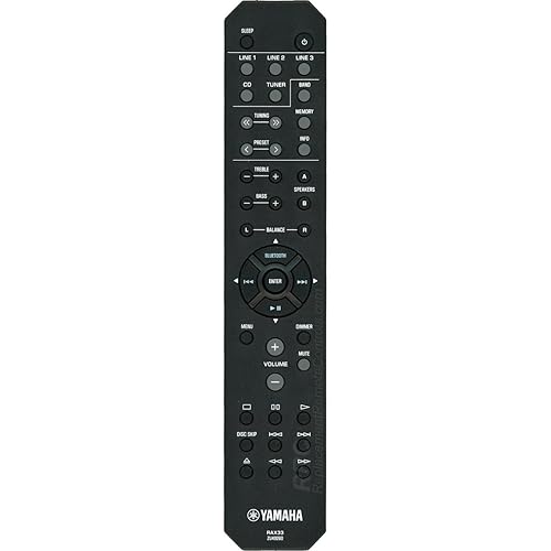 Yamaha RAX33 Audio/Video Receiver Remote Control for R-S202, R-S202BL (ZU49260)