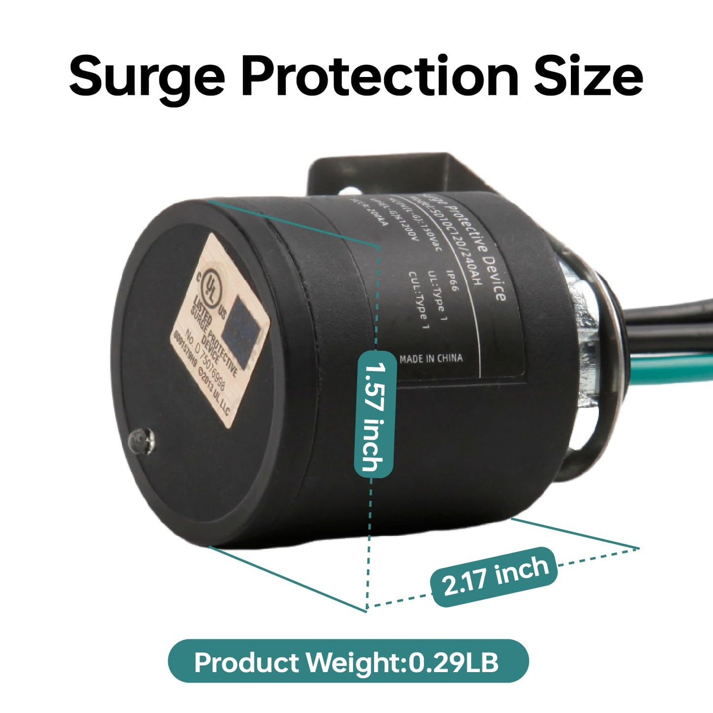 WeCooper 120/240VAC Universal HVAC Surge Protective Device,Type 1 SPD,25KA,IP66,SCCR 200KA,TFMV Technology,1-Phase,3-Wire, UL1449 4th,Ultimate