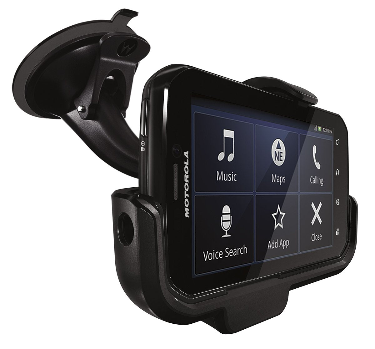 Motorola 89502N PHOTON 4G Vehicle Navigation Dock with Rapid Vehicle Charger (Motorola Retail Packaging) - Car Kit - Retail Packaging - Black