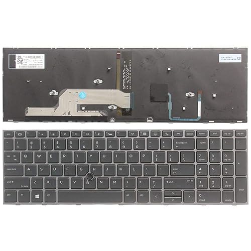 New US Black Backlit English Laptop Keyboard Replacement for HP ZBook 15 G5 ZBook 17 G5 P/N:HPM17H63USJ9201 HPM17H63USJ920 L29635-001 L12765-001
