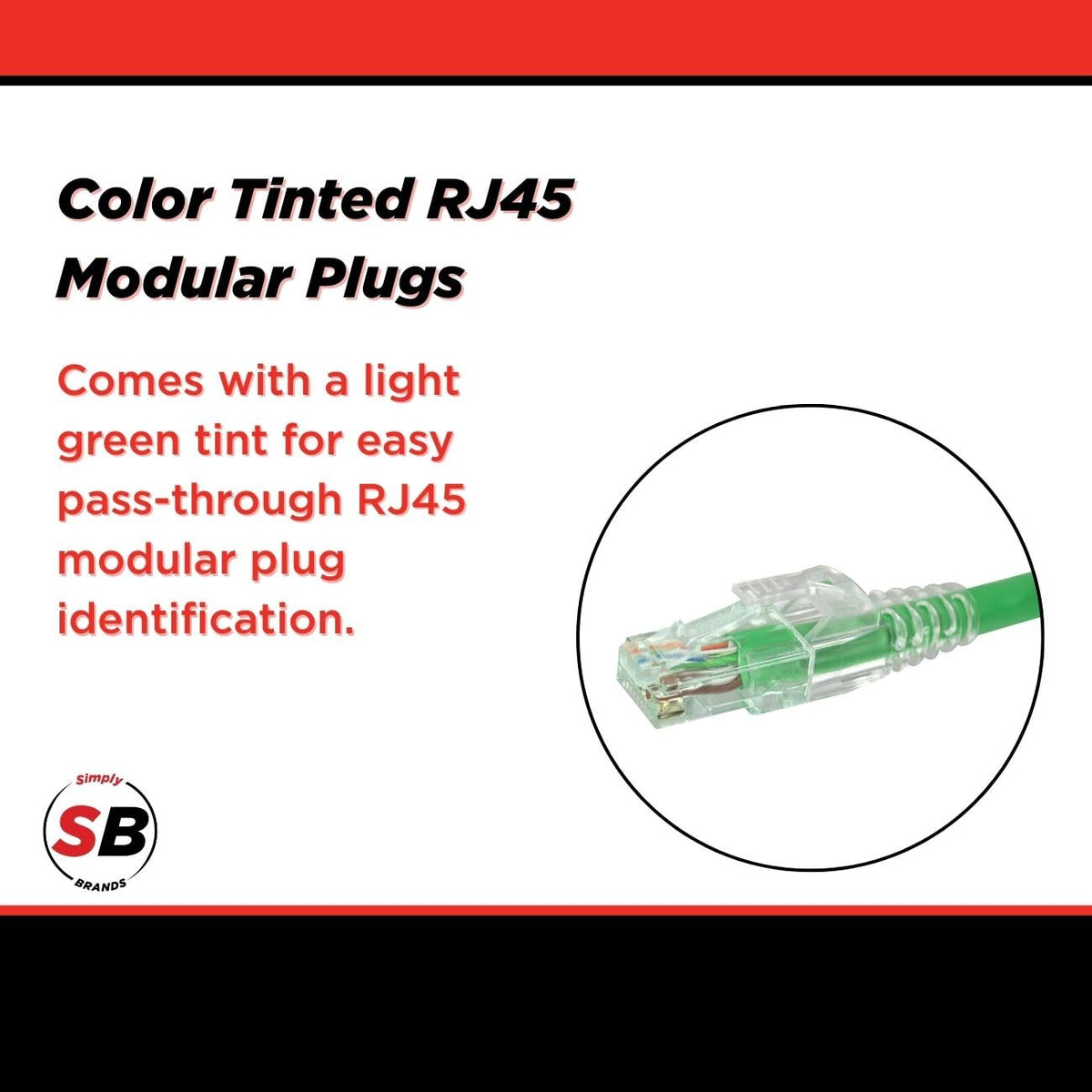 Simply45 Unshielded Pass-Through RJ45 Modular Plug