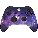 Custom Soft Touch Design Custom Gaming Controller -Soft Shell for Comfort Grip X for Xbox Series (Purple Galaxy)