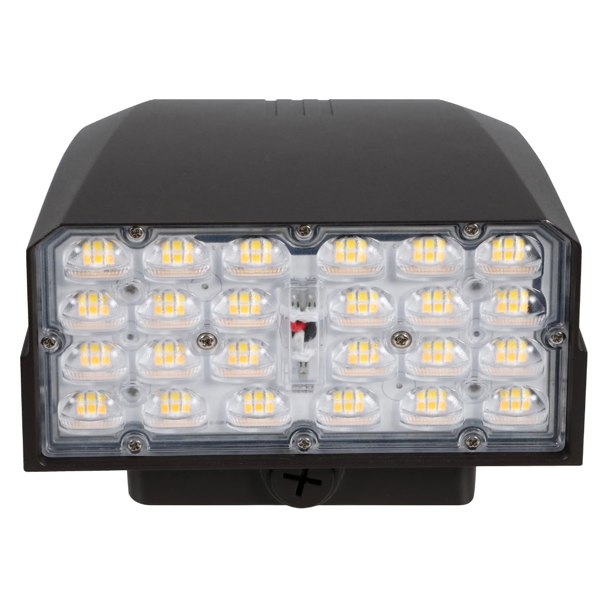 LEDVANCE Dual Selectable Slim LED Wall Pack, 10/20/30W, Dimmable, 3 CCT Selectable 3000/4000/5000K, 80 CRI, Photocell, Bronze - 1 Pack (62878)