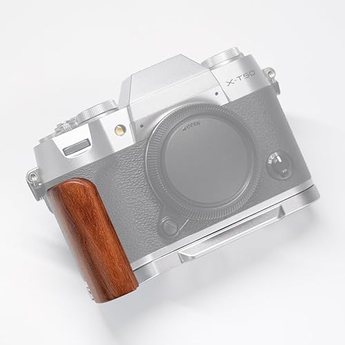 Iborrys L-Shaped Camera Handle ?Compatible with FUJIFILM X-T50 XT50 Camera ?Precious Vintage Solid Wood | Handcrafted by Experienced Artisans (Desert
