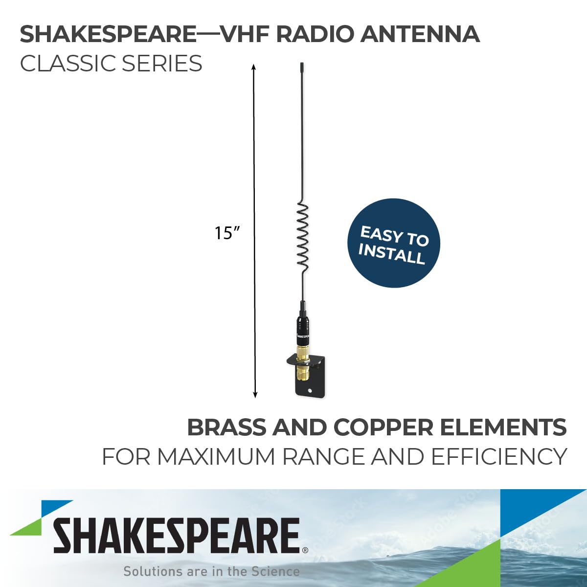 Shakespeare 5216 Classic VHF Antenna,Black , 15 in