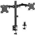 WALI Dual Monitor Stand for Desk, Dual Monitor Mounts for 2 Monitors up to 27 inch, 2 Monitor Desk Mount Holds up to 22 lbs, Height Adjustable Swivel