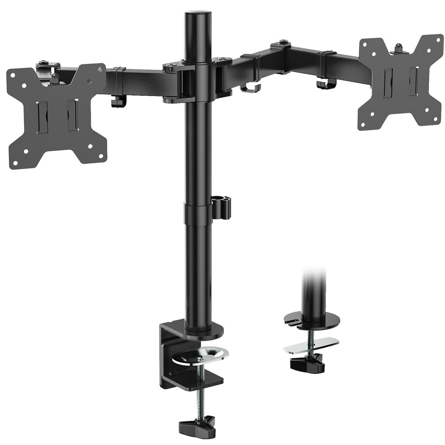 WALI Dual Monitor Stand for Desk, Dual Monitor Mounts for 2 Monitors up to 27 inch, 2 Monitor Desk Mount Holds up to 22 lbs, Height Adjustable Swivel