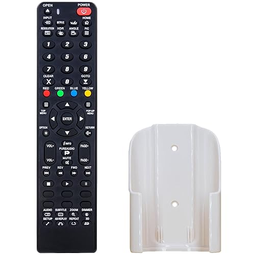 Replacement Remote Control for Oppo UDP-203 UDP-203CN UDP-205 BDT-101CI 4K Ultra HD Blu-ray Disc Player (with Wall Mounting Bracket)