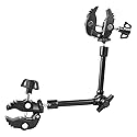 PellKing Magic Arm Clamp Kit, Camera Mount Articulating Friction Arm w 2 Pcs Super Clamp, w 1/4"-20 Screw and Thread Hole, for Camera, Light, Monitor