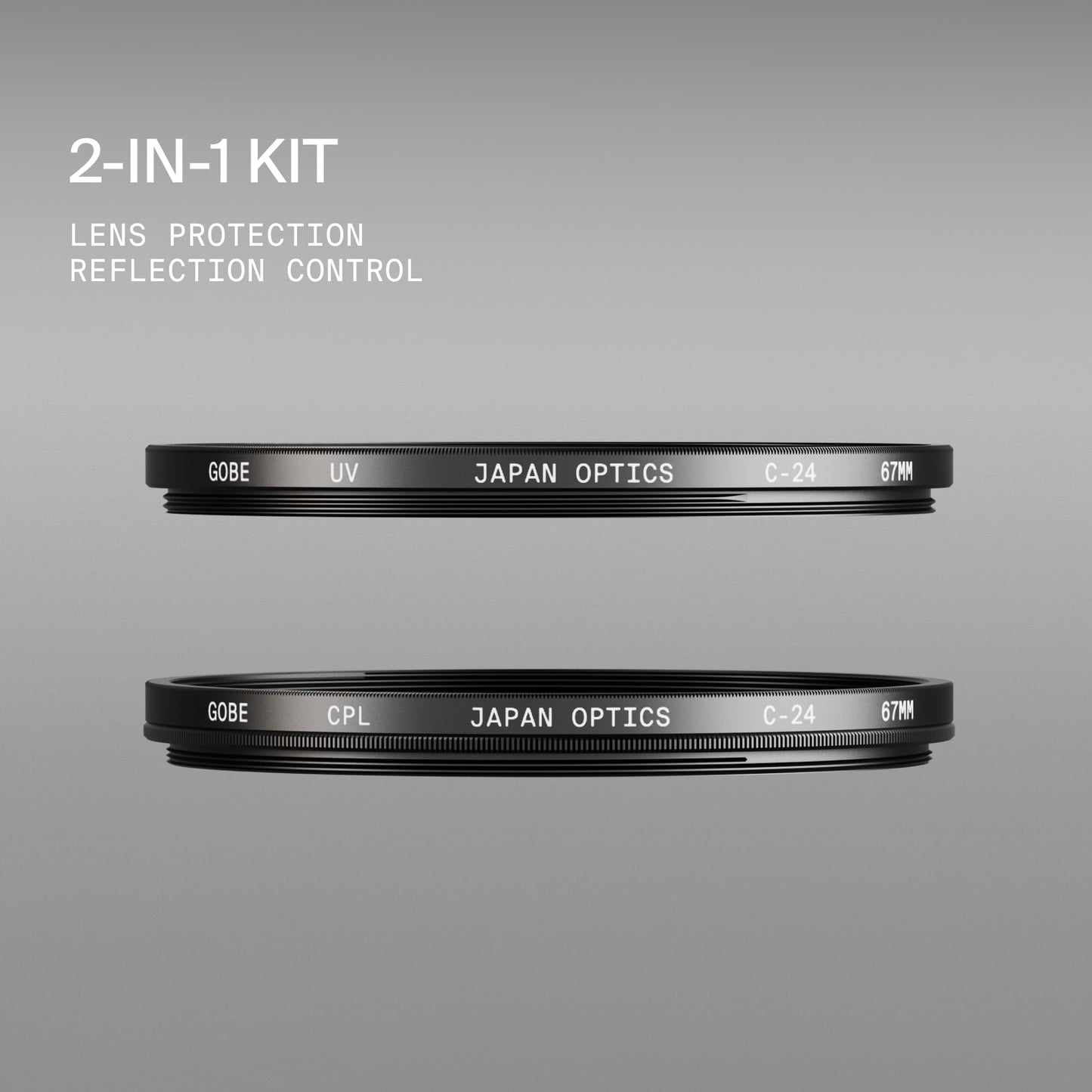 Gobe 39mm UV + Circular Polarizing (CPL) Lens Filter Kit