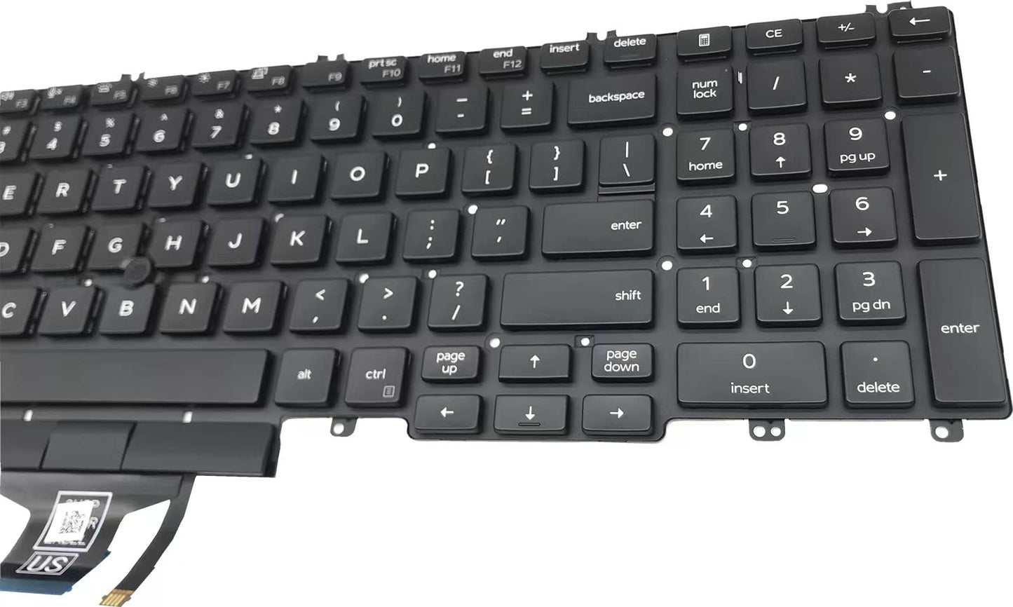 Replacement Keyboard Backlit for Dell Precision - 3500 3501 3540 3541 Keyboard for Latitude 5500 5501 5510 Series 0MMH7V NSK-EX0BC PK132FA1B00 US