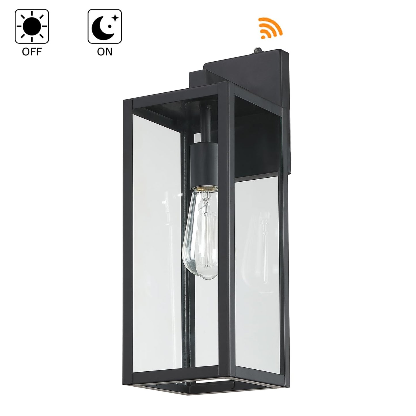 Faymart lighting 18 Inch Outdoor Wall Light Dusk to Dawn,2 Pack Outdoor Lanterns for Porch,Large Outdoor Sconce Lights with Sensor,Photocell Wall