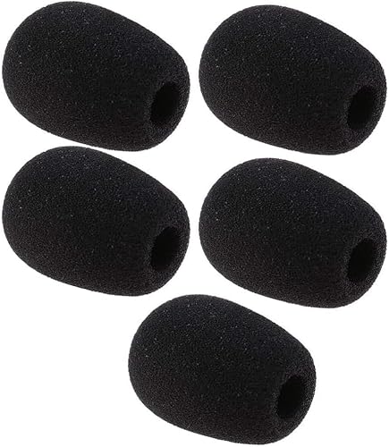 5Pack Black Replacement Microphone Sponge Wind Shield Windscreen Foam Cover for Microphone Windscreen for Shure CVG18-B/C Gooseneck Condenser