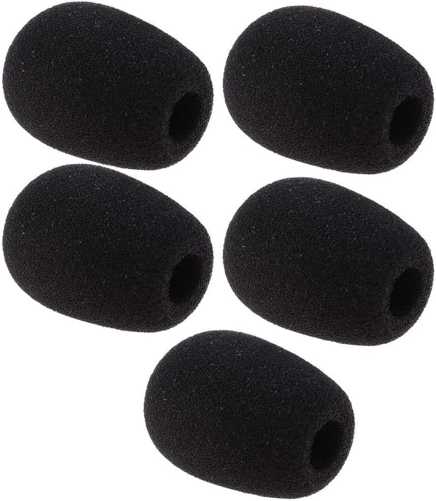 5Pack Black Replacement Microphone Sponge Wind Shield Windscreen Foam Cover for Microphone Windscreen for Shure CVG18-B/C Gooseneck Condenser