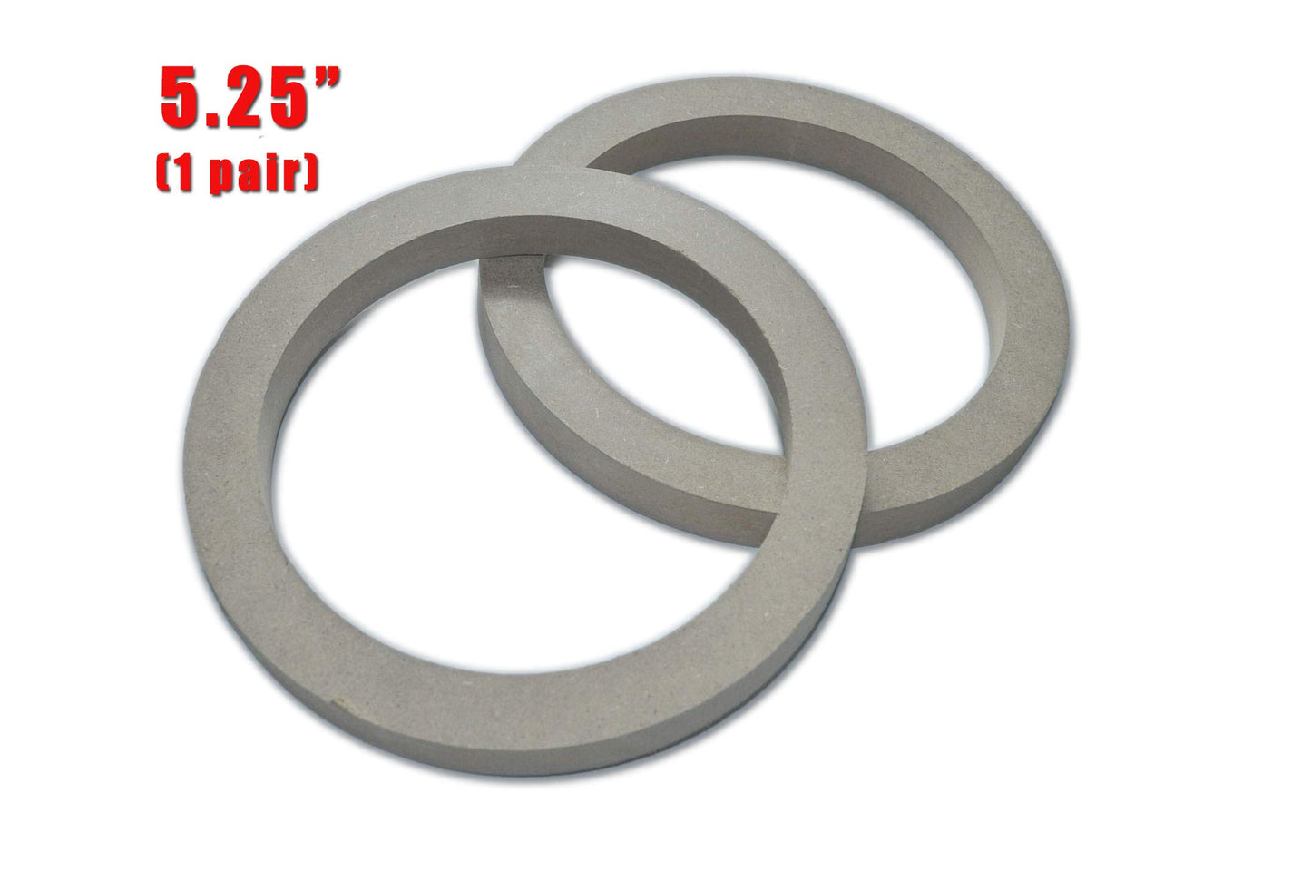 1 Pair Wood MDF Speaker Spacer Rings 5.25" Fiberglass Door Kick Pods 5 1/4 Inch
